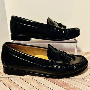 G.H. Bass & Co. Shiny Black Tassel Loafers